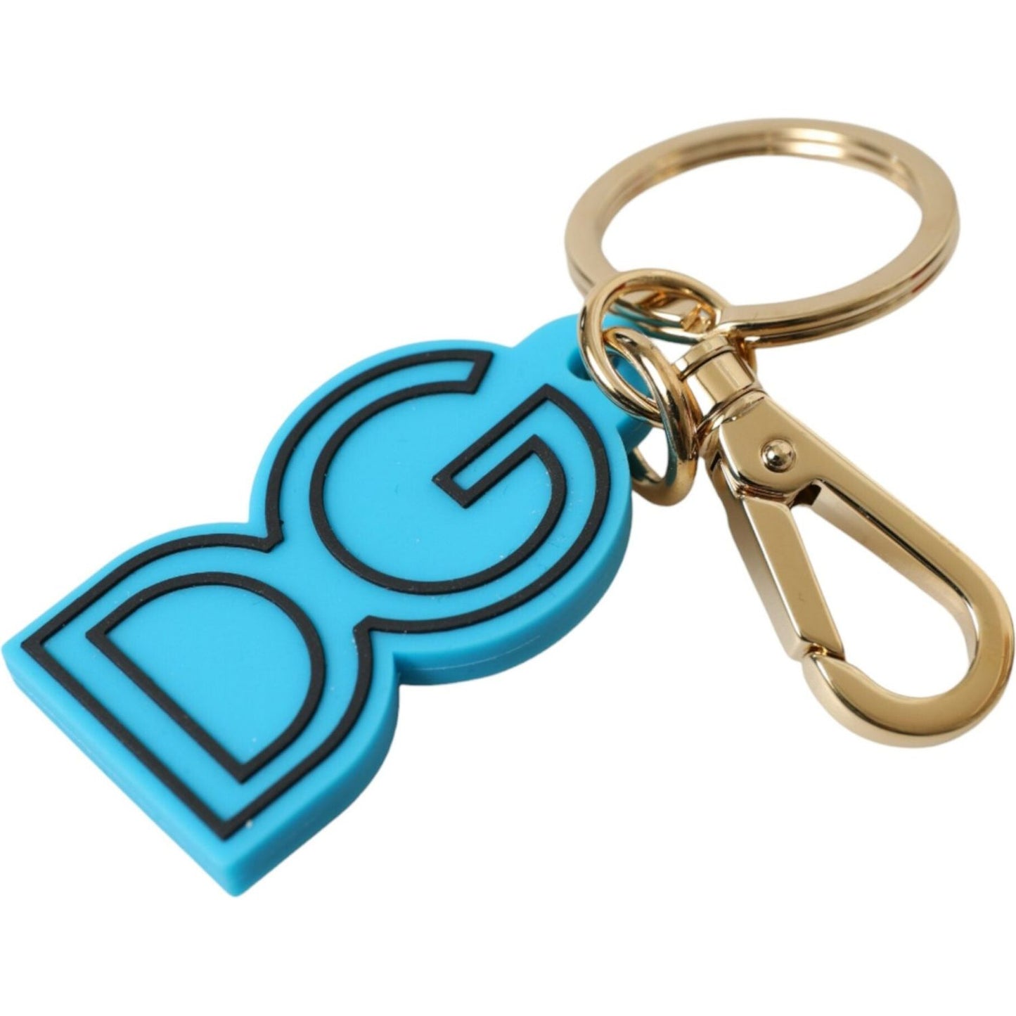 Dolce & Gabbana Elegant Blue Gold Keychain Accessory Dolce & Gabbana Tan