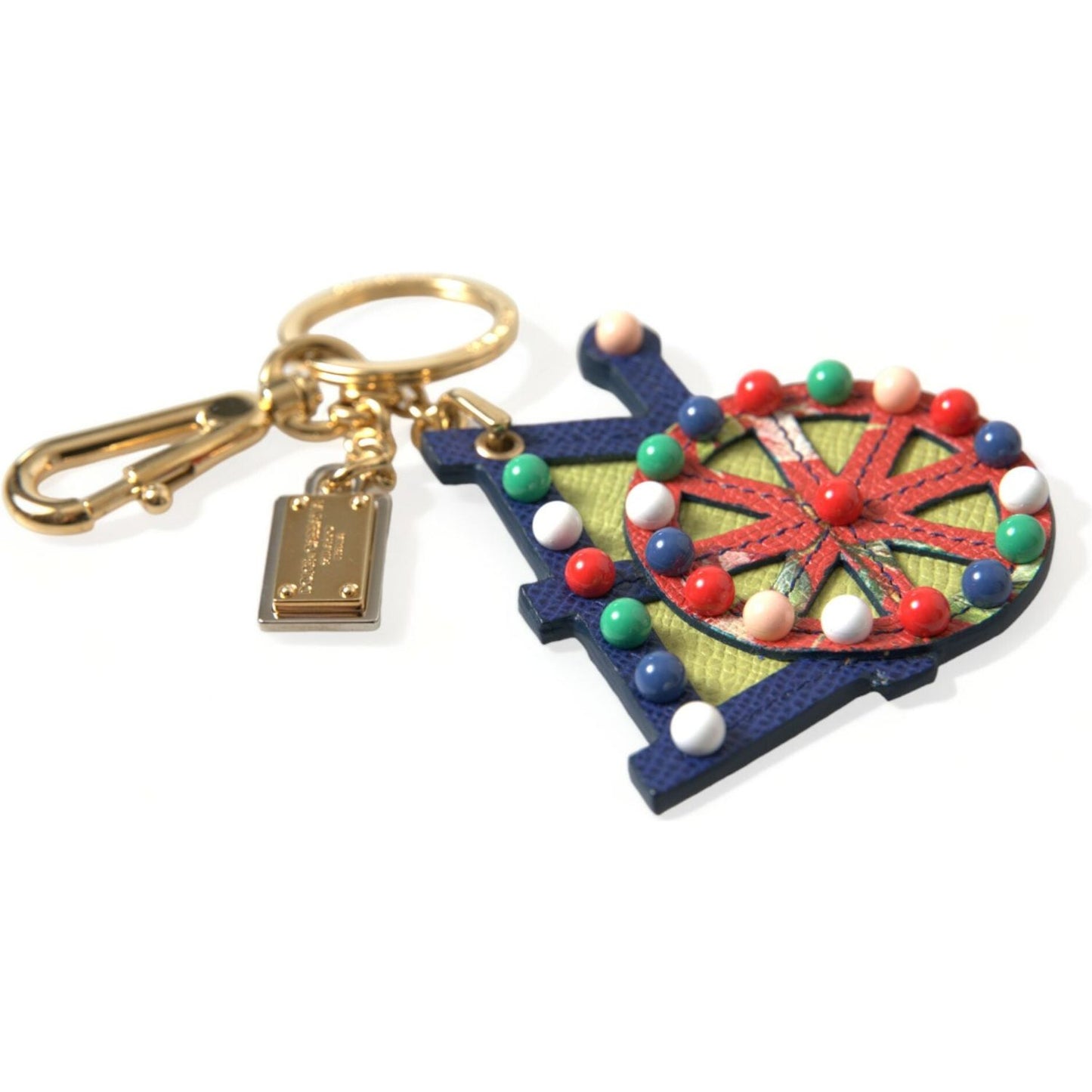 Dolce & Gabbana Multicolor Cellulose Designer Keychain Dolce & Gabbana Rosy Brown