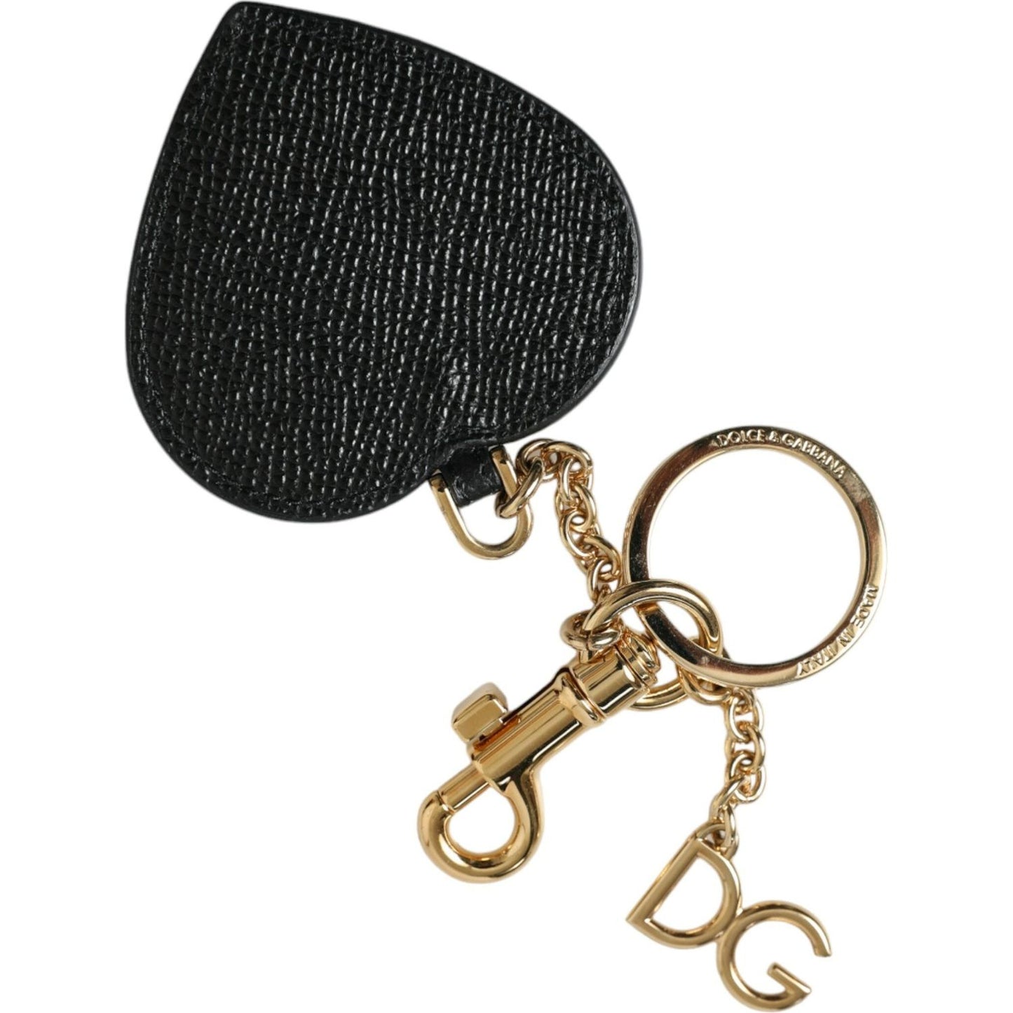Dolce & Gabbana Stunning Gold and Pink Leather Keychain Dolce & Gabbana Tan