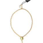 Dolce & Gabbana Gold Brass Chain Pearl Pendant Charm Necklace Necklace Dolce & Gabbana Antique White