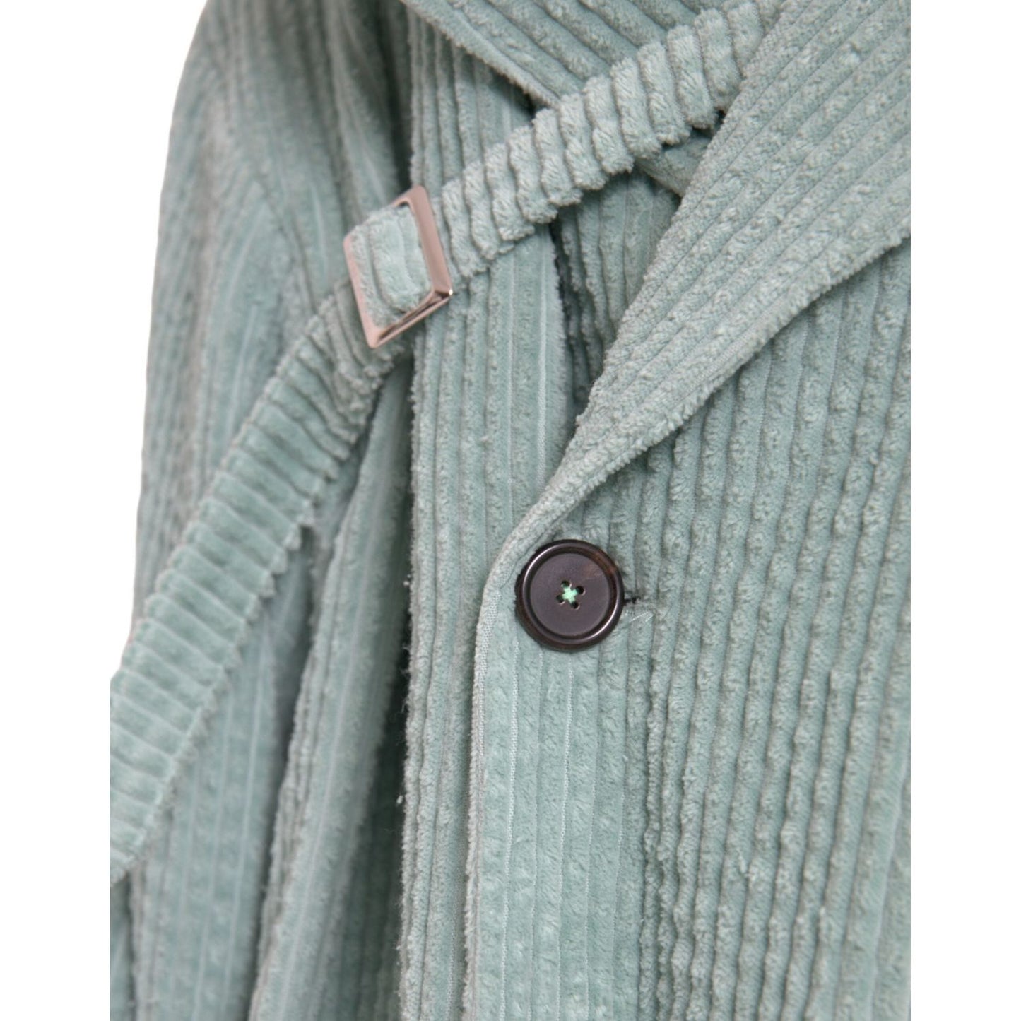 Dolce & Gabbana Blue Double Breasted Corduroy Cotton Jacket Dolce & Gabbana Dark Gray