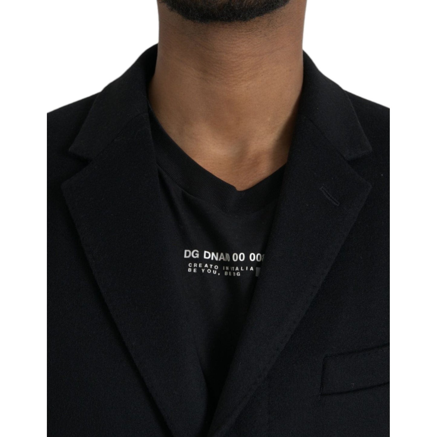 Dolce & Gabbana Black Single Breasted Trench Coat Jacket Dolce & Gabbana Black