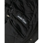 Dolce & Gabbana Black Leather Fur Collar Biker Coat Jacket JKT4049-46