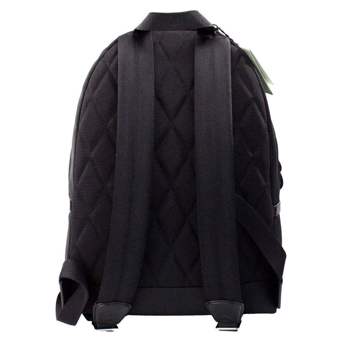Burberry Abbeydale Branded Stamp Black Nylon Backpack Shoulder Bookbag Burberry Black
