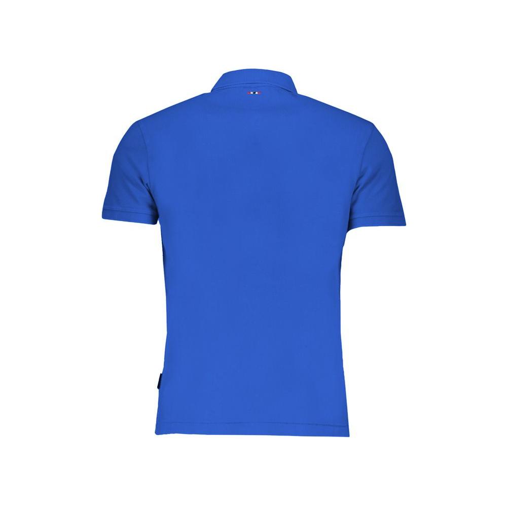 Napapijri Blue Cotton Polo Shirt NA-29497-M-FBB-171