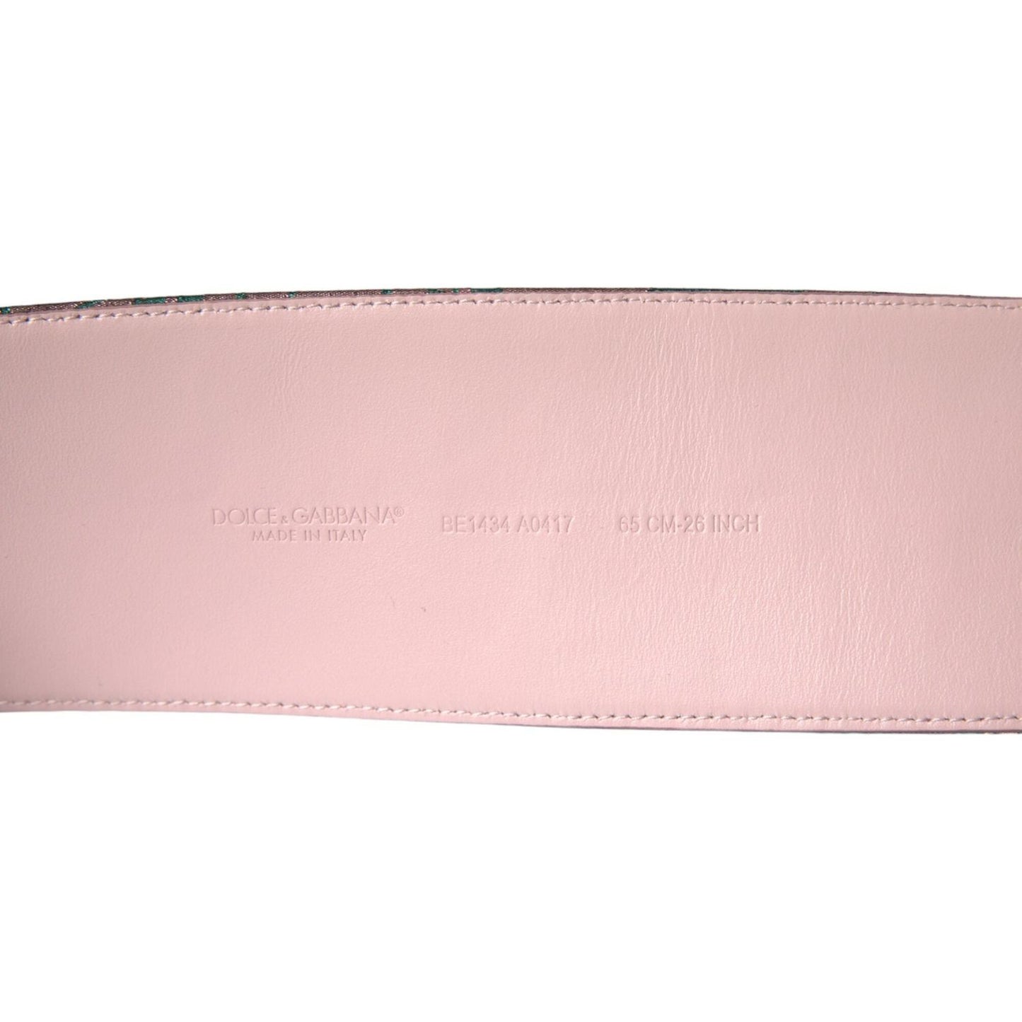 Dolce & Gabbana Multicolor Floral Jacquard Lurex Gold Buckle Belt Dolce & Gabbana Light Pink