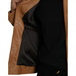 Dolce & Gabbana Brown Lamb Leather Full Zip Blouson Jacket JKT4048-50