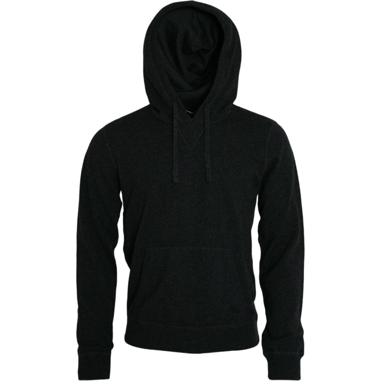 Dolce & Gabbana Dark Gray Cashmere Hooded Pullover Sweater TSH84671-54