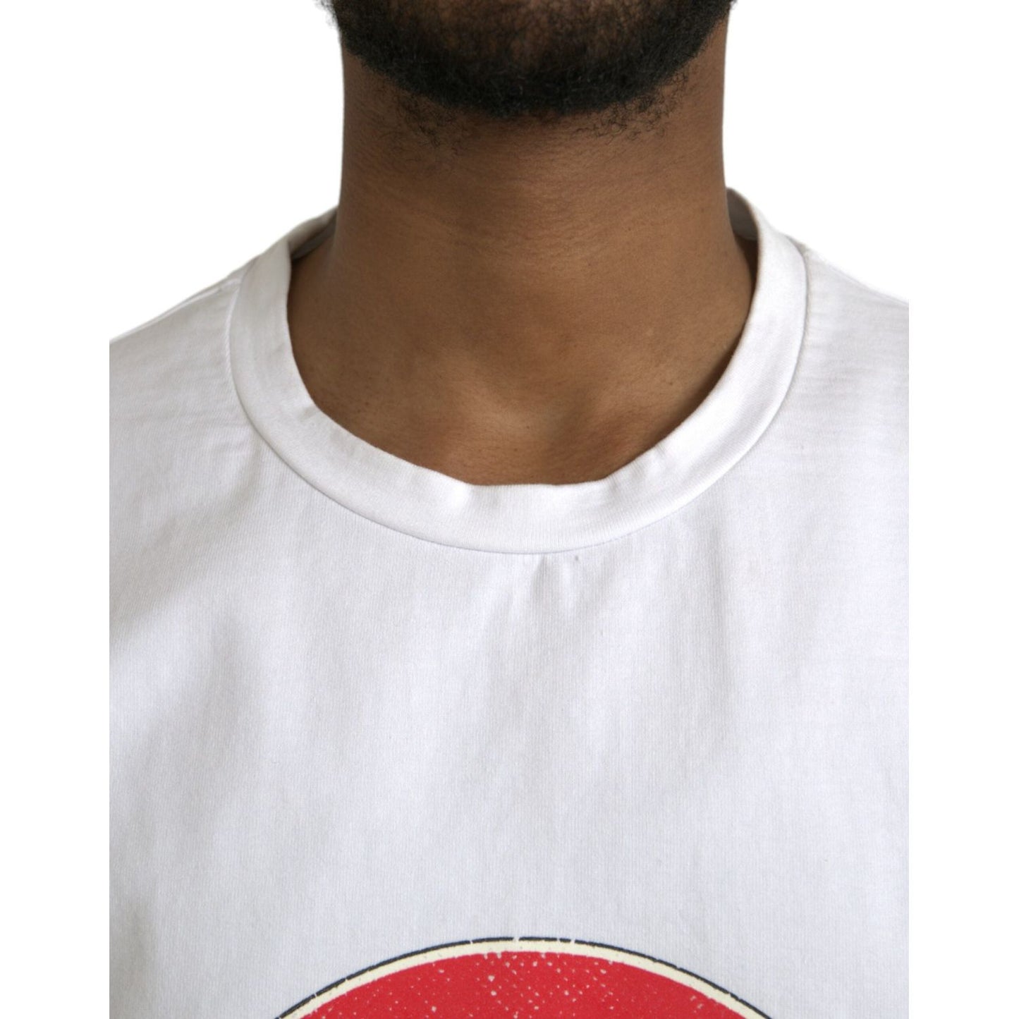 Dolce & Gabbana White Amor Heart Cotton Crewneck Short Sleeve T-shirt Dolce & Gabbana Light Gray
