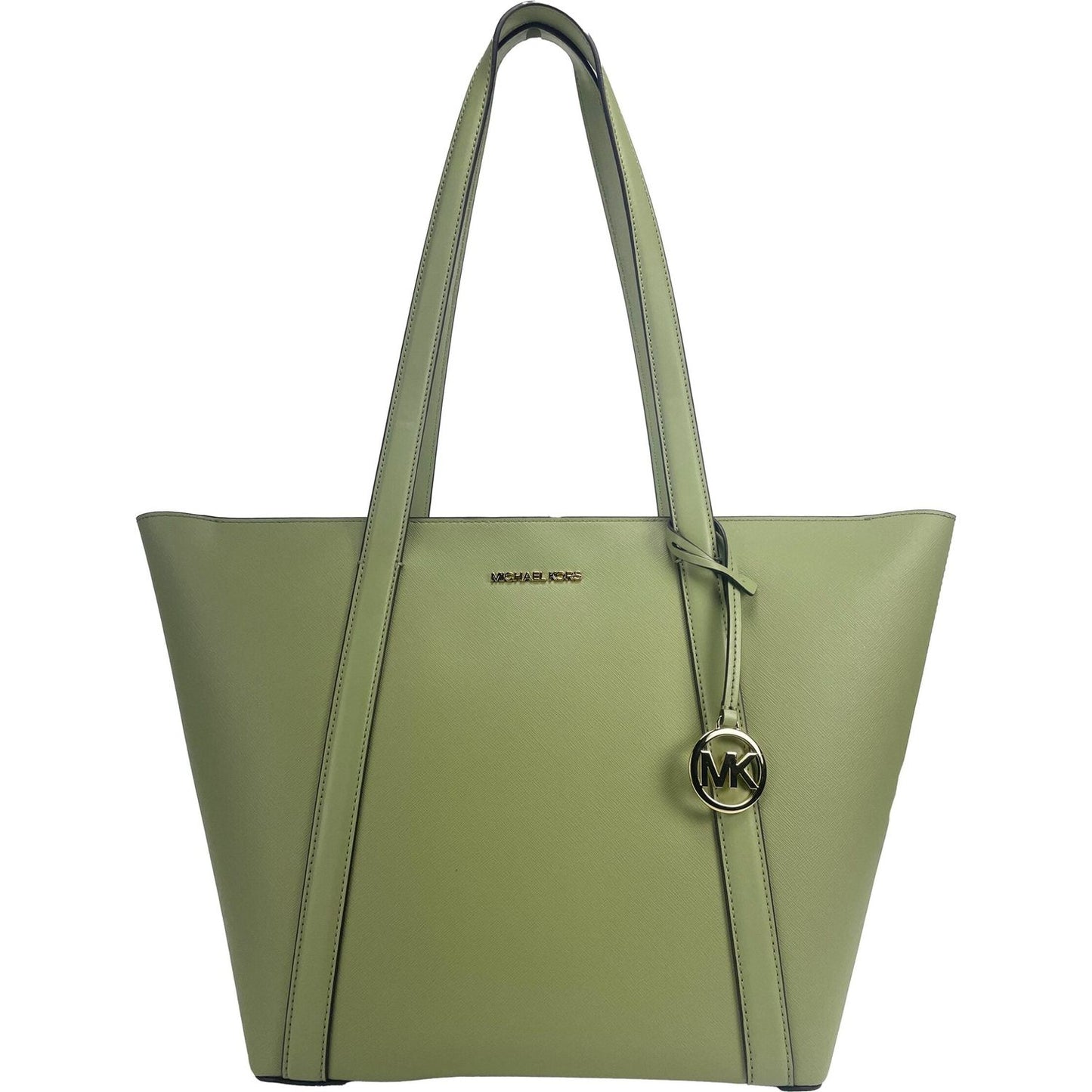 Michael Kors Large Pratt Shoulder Zip Tote Bag Light Sage Michael Kors Dim Gray