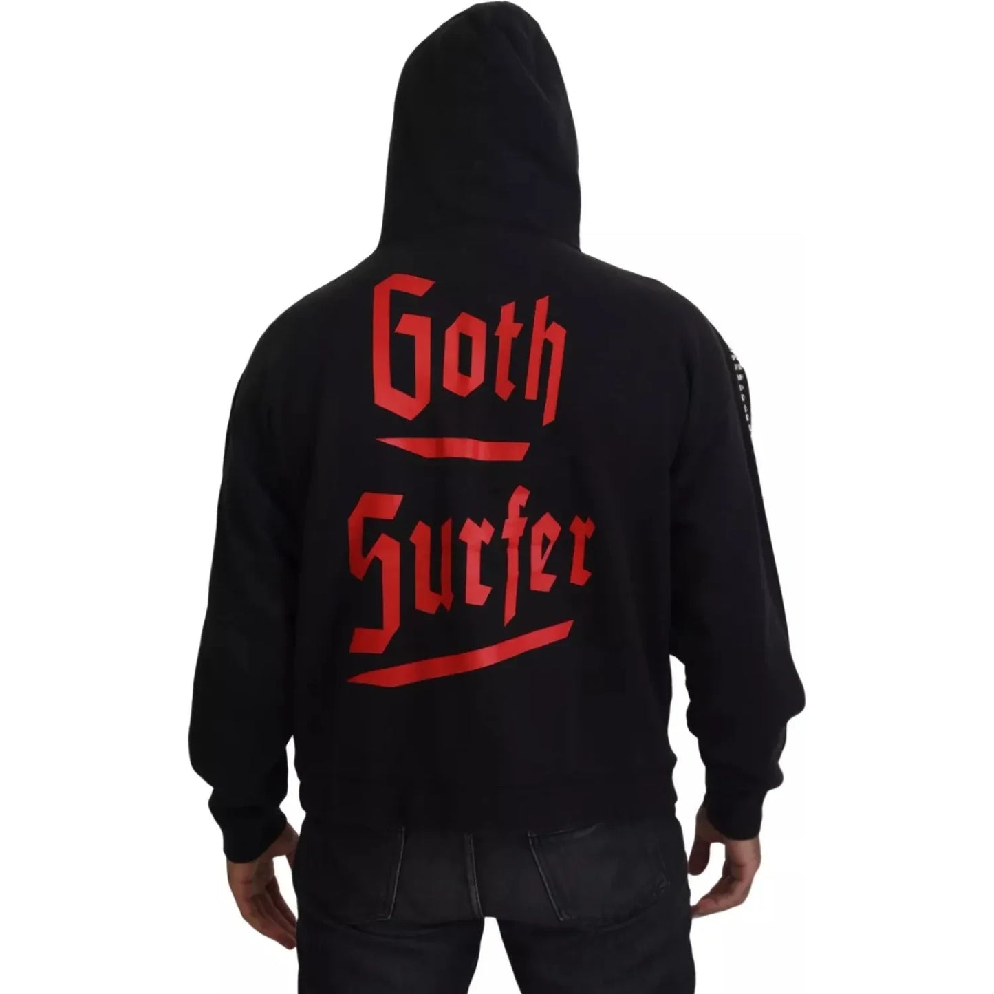 Dsquared² Black Embellished Full Zip Hooded Sweater Dsquared² Black