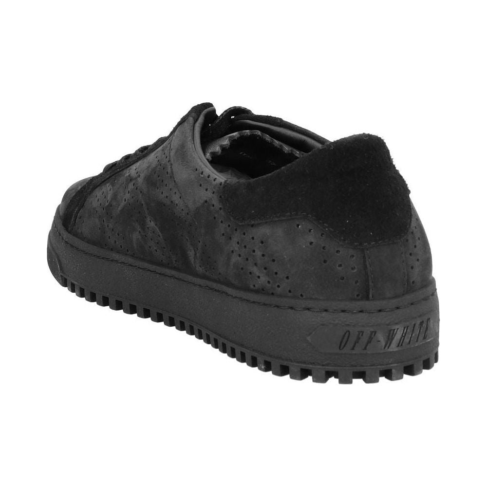 Off-White Black Calfskin Women Sneaker Off-White Dark Slate Gray