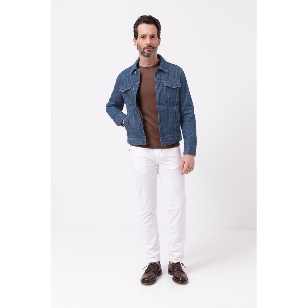 Don The Fuller Exquisite Cotton Denim Jacket Don The Fuller White Smoke