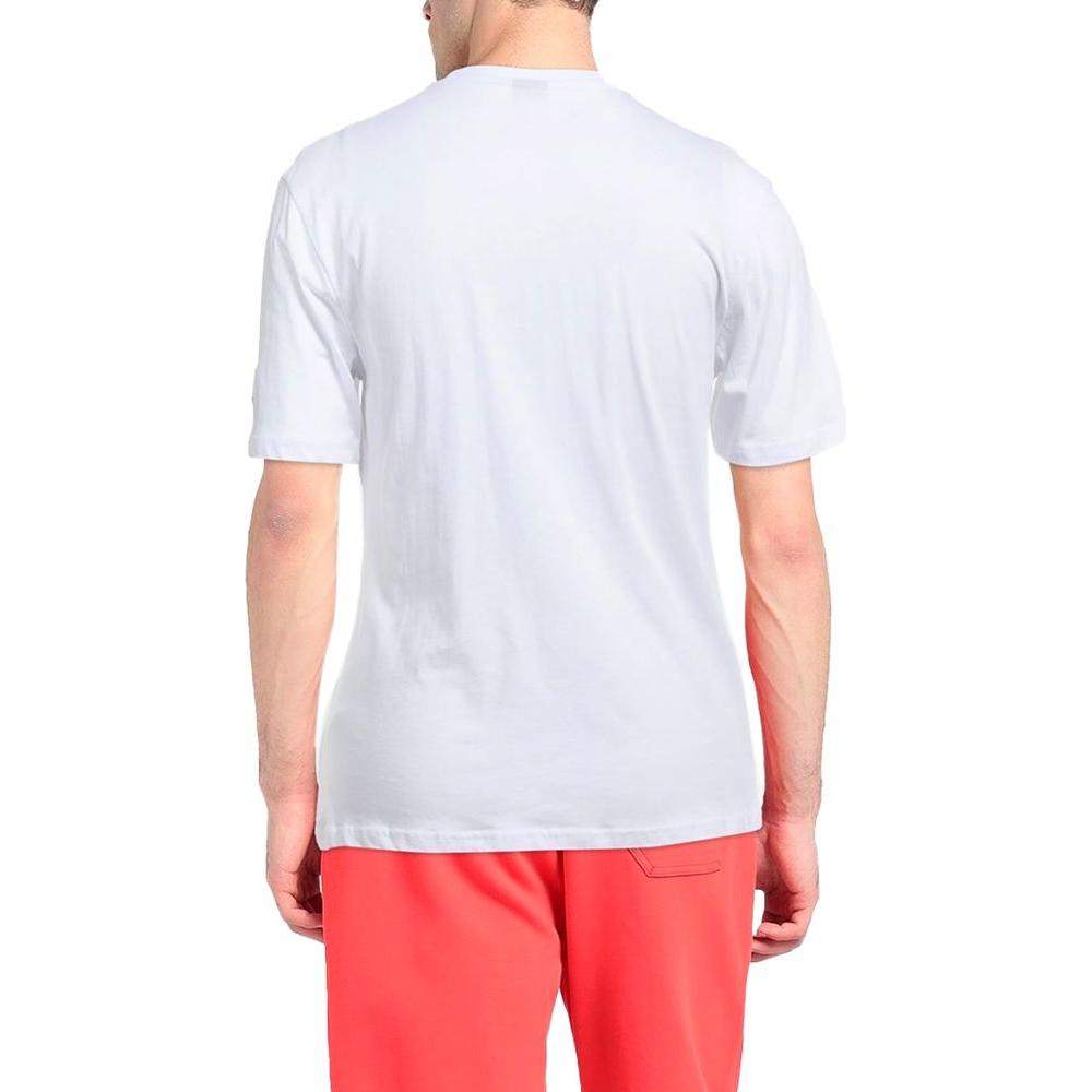 North Sails Elegant White Cotton Logo Tee North Sails Tomato