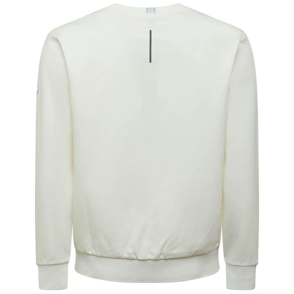 People Of Shibuya Chic White Tech Fabric Crewneck Sweater People Of Shibuya Light Gray