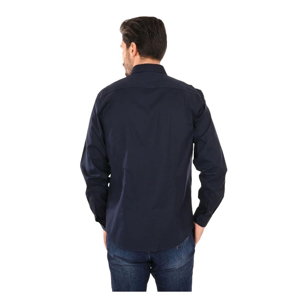 Ballantyne Blue Cotton Men's Shirt Ballantyne Dark Slate Gray