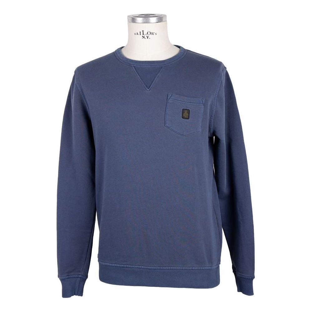 Refrigiwear Blue Cotton Men Sweater Refrigiwear Dark Slate Gray