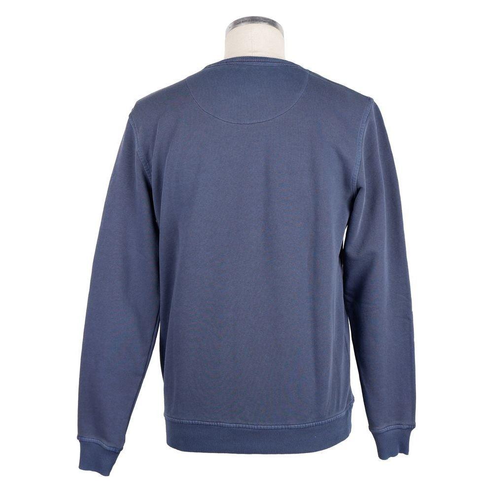 Refrigiwear Blue Cotton Men Sweater Refrigiwear Dim Gray