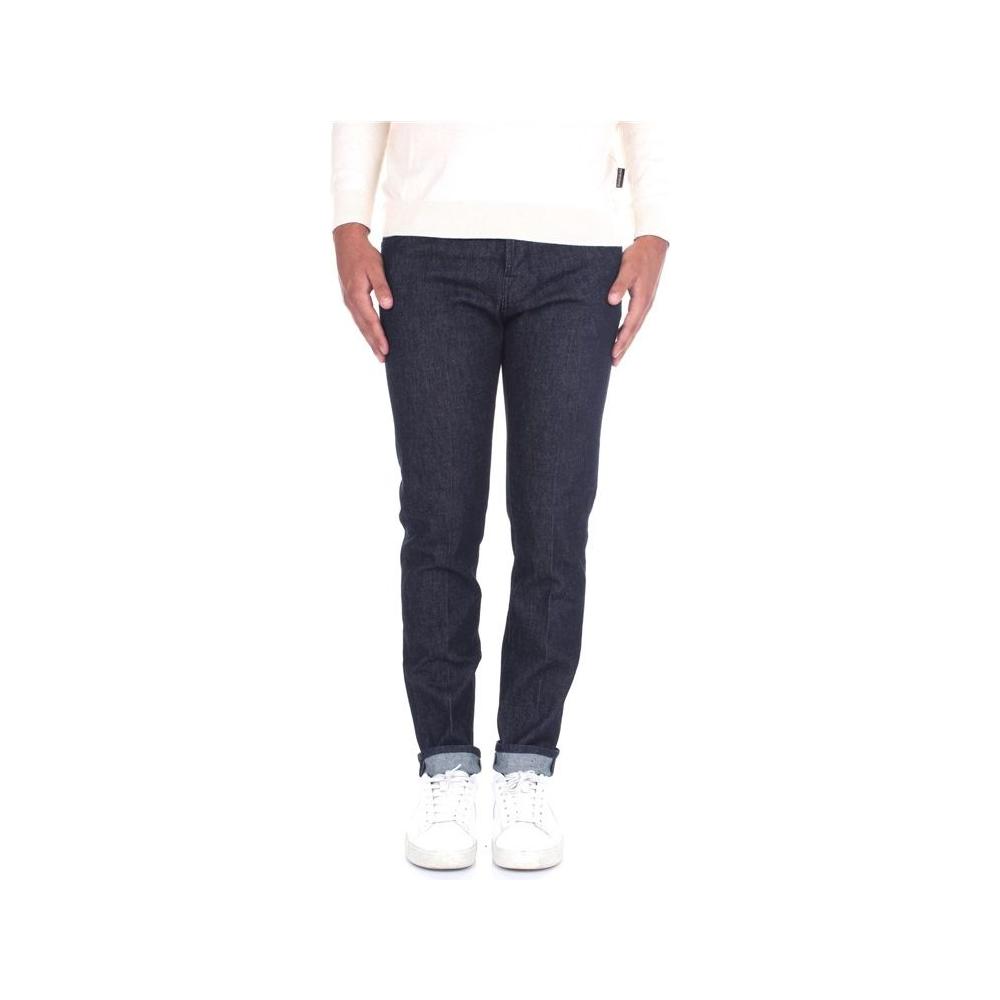 Jacob Cohen Sleek Slim Fit Designer Jeans with Leather Detail