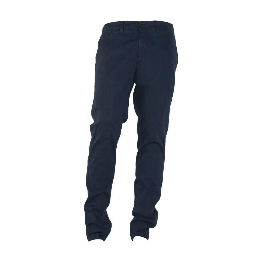 Made in Italy Elegant Blue Winter Trousers Made in Italy Dark Slate Gray
