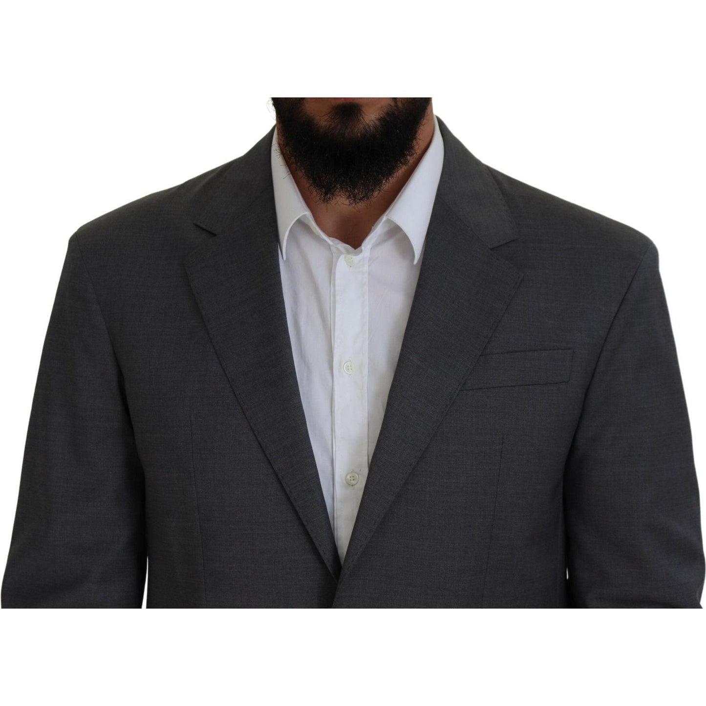 Dsquared² Gray Wool Single Breasted 2 Piece CIPRO Suit Dsquared² Dark Slate Gray