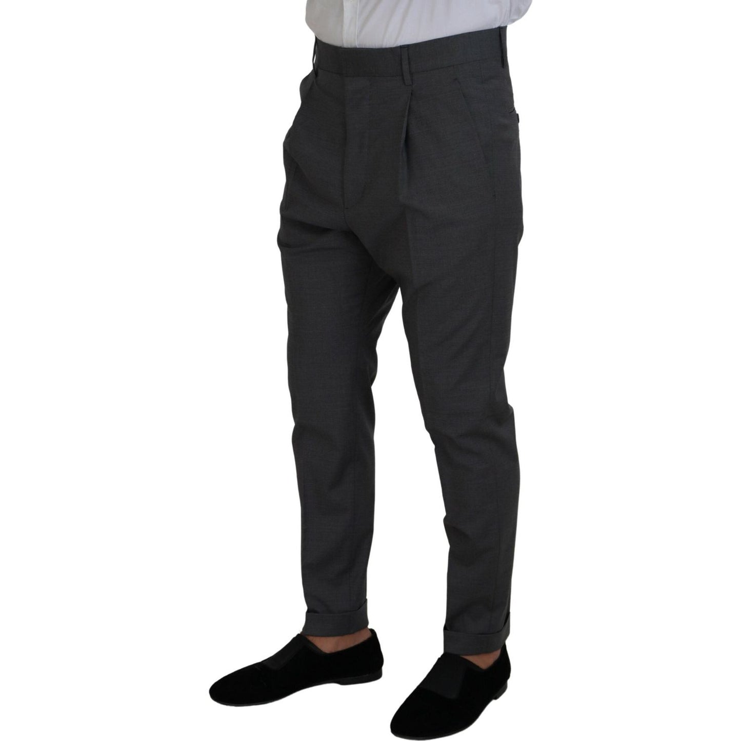 Dsquared² Gray Wool Single Breasted 2 Piece CIPRO Suit Dsquared² Dark Slate Gray