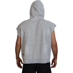 Dsquared² Light Gray Cotton Short Sleeves Hooded T-shirt Dsquared² Dark Gray