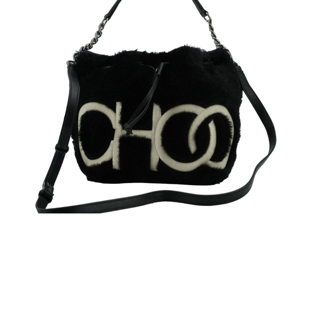 Jimmy Choo Black Leather Top Handle and Shoulder Bag
