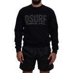 Dsquared² Black Cotton Printed Long Sleeves Pullover Sweater TSH83532-48