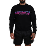 Dsquared² Black Logo Print Long Sleeves Men Pullover Sweater TSH83534-48