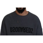 Dsquared² Gray Men Tattered Knitted Pullover Sweater TSH83547-48