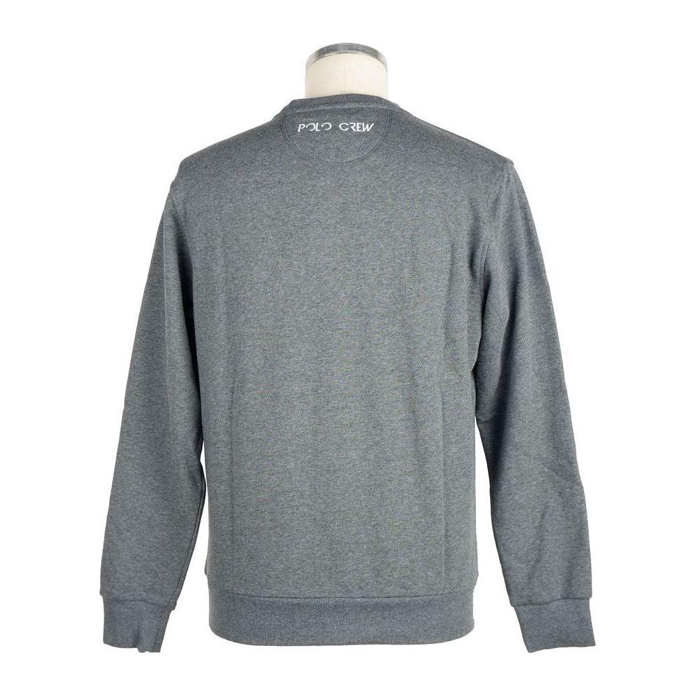 La Martina Gray Cotton Men Sweater MAN SWEATERS La Martina Slate Gray