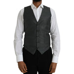 Dolce & Gabbana Gray Wool Formal Dress Waistcoat Vest TSH86216-48