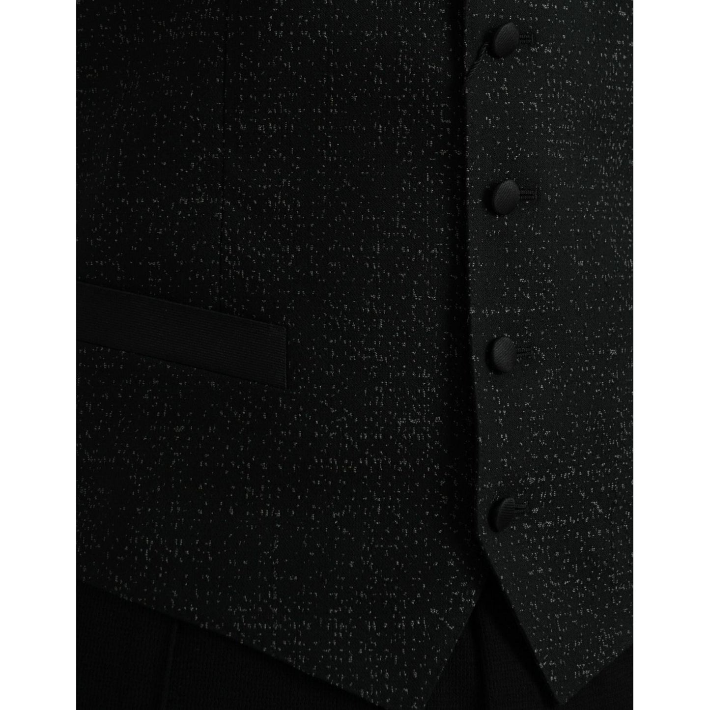 Dolce & Gabbana Black Brown Silk Waistcoat Dress Formal Vest TSH86219-48