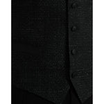 Dolce & Gabbana Black Brown Silk Waistcoat Dress Formal Vest TSH86219-48