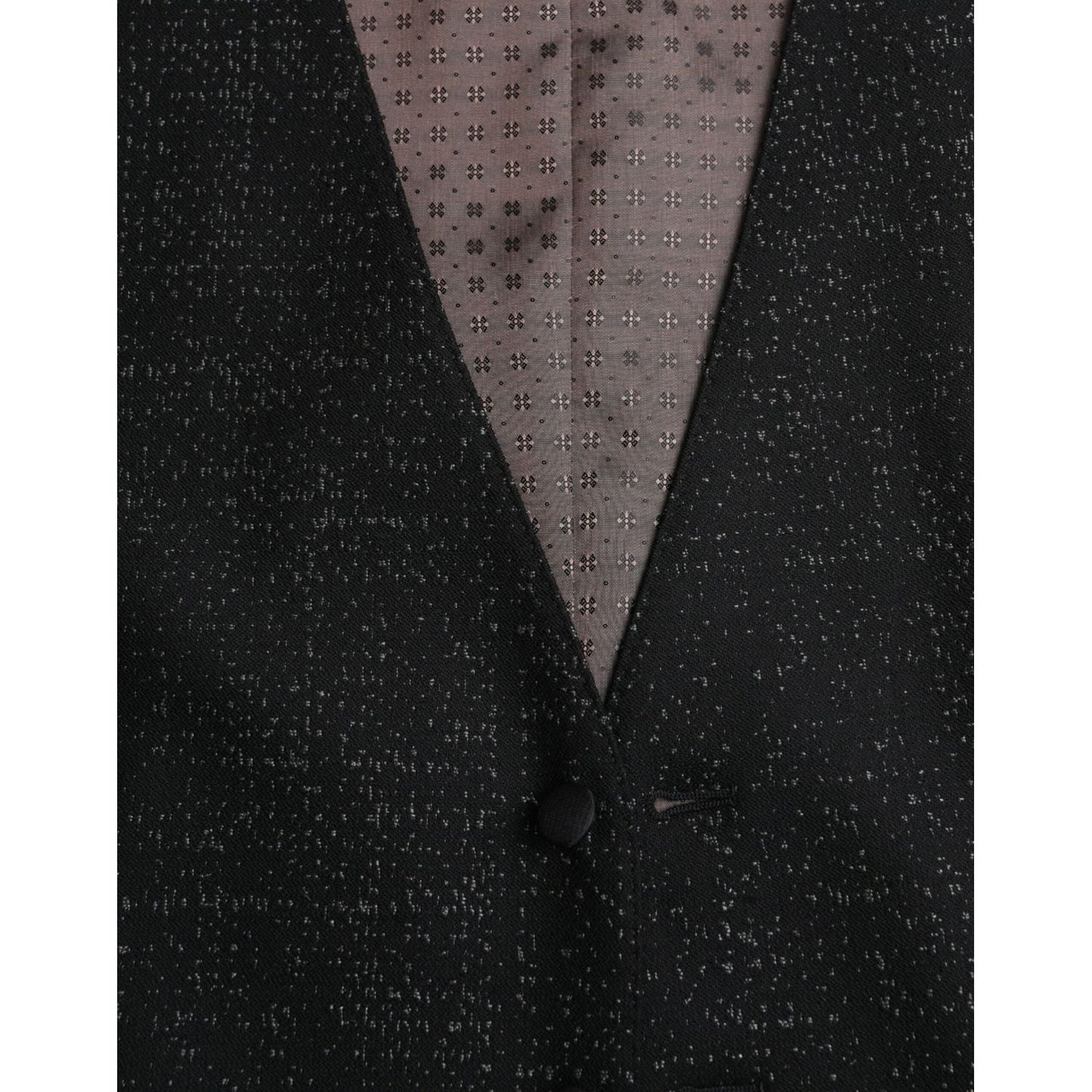 Dolce & Gabbana Black Brown Silk Waistcoat Dress Formal Vest TSH86219-48