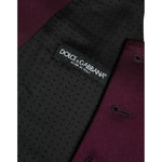 Dolce & Gabbana Maroon Satin Silk Waistcoat Dress Formal Vest TSH851976-46