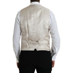 Dolce & Gabbana Off White Cotton Waistcoat Dress Formal Vest TSH851977-48