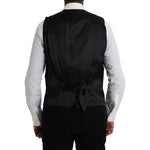 Dolce & Gabbana Black Silk Waistcoat Dress Formal Vest TSH851980-54