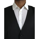 Dolce & Gabbana Black Silk Waistcoat Dress Formal Vest TSH851980-54