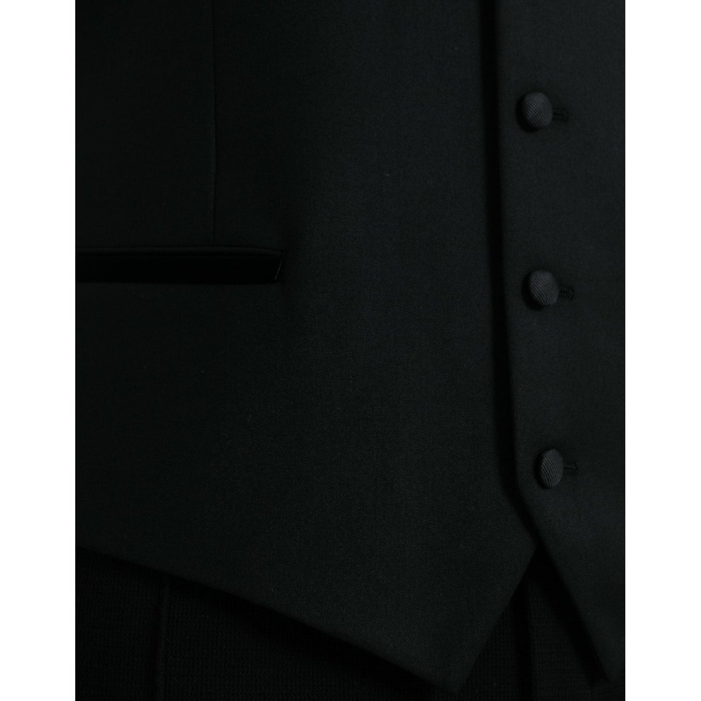 Dolce & Gabbana Black Silk Waistcoat Dress Formal Vest TSH851980-54