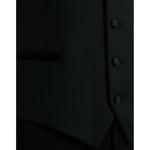 Dolce & Gabbana Black Silk Waistcoat Dress Formal Vest TSH851980-54