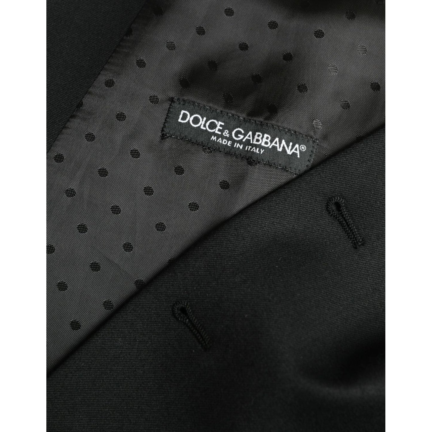 Dolce & Gabbana Black Silk Waistcoat Dress Formal Vest TSH851980-54