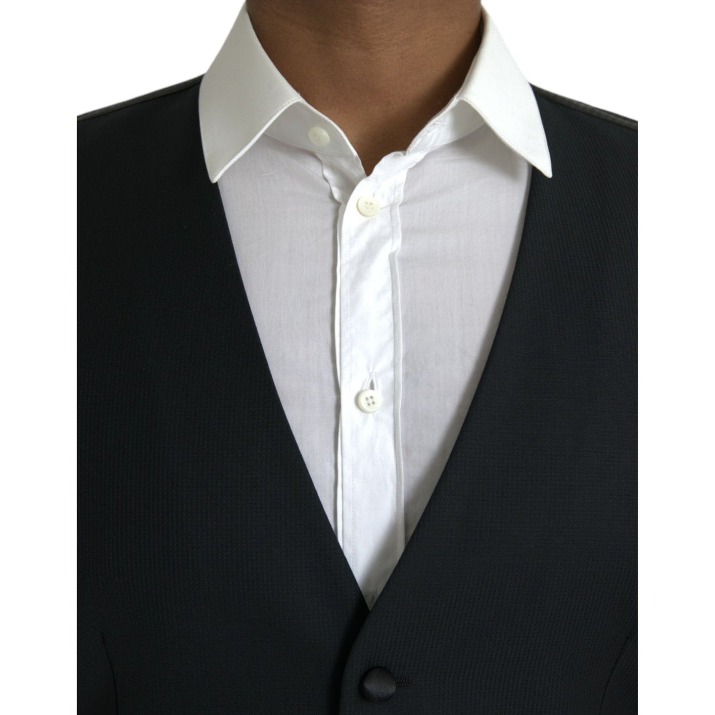 Dolce & Gabbana Black Wool Waistcoat Dress Formal Vest TSH851982-52