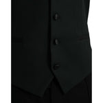 Dolce & Gabbana Black Wool Waistcoat Dress Formal Vest TSH851982-52