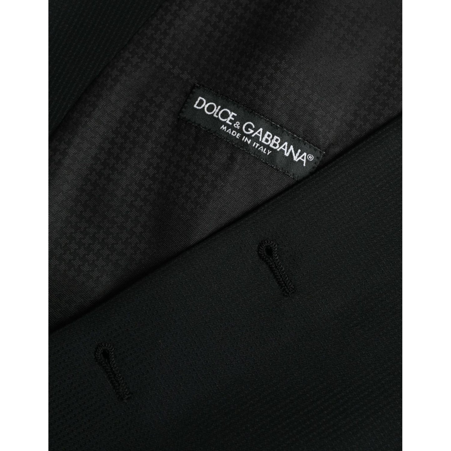 Dolce & Gabbana Black Wool Waistcoat Dress Formal Vest TSH851982-52