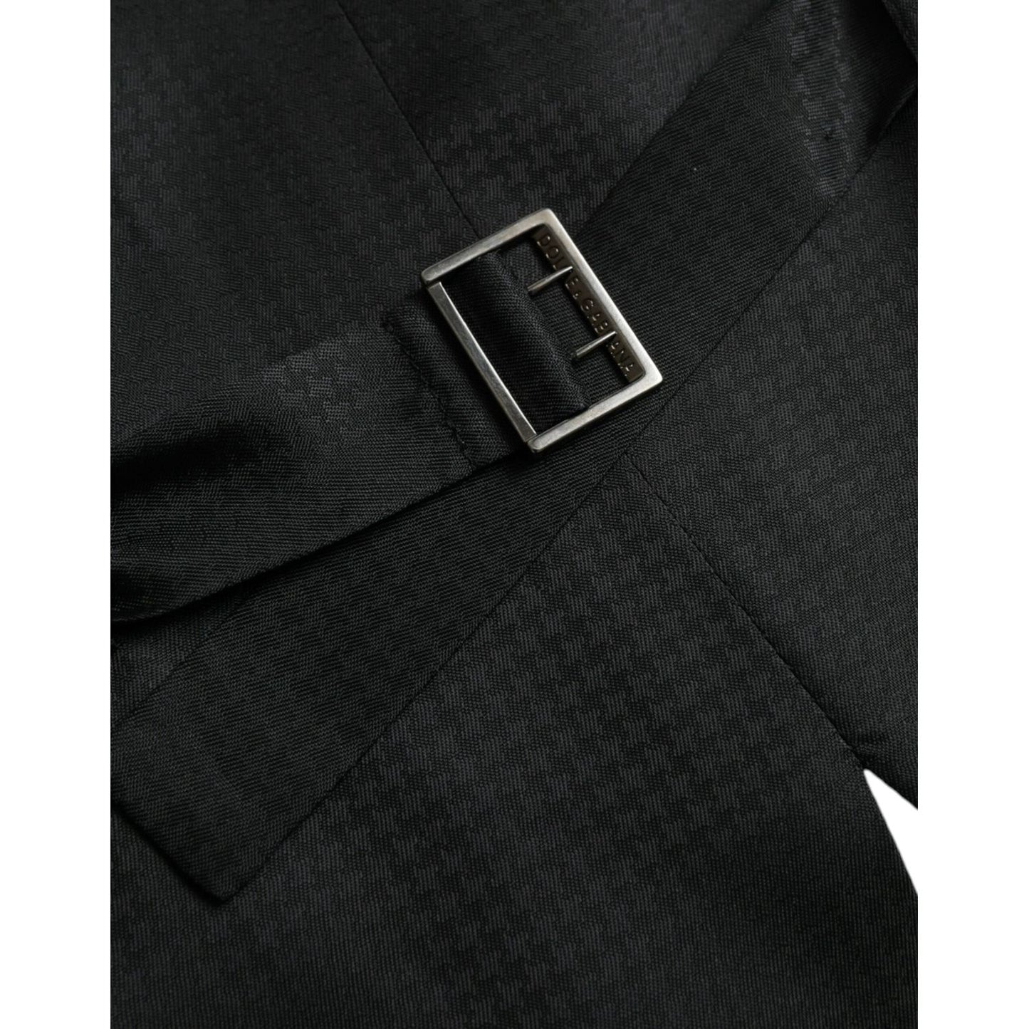 Dolce & Gabbana Black Wool Waistcoat Dress Formal Vest TSH851982-52