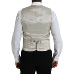 Dolce & Gabbana Light Gray Wool Formal Dress Waistcoat Vest TSH851987-52