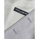 Dolce & Gabbana Light Gray Wool Formal Dress Waistcoat Vest TSH851987-52