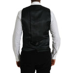 Dolce & Gabbana Black Cotton Waistcoat Dress Formal Vest TSH851991-50